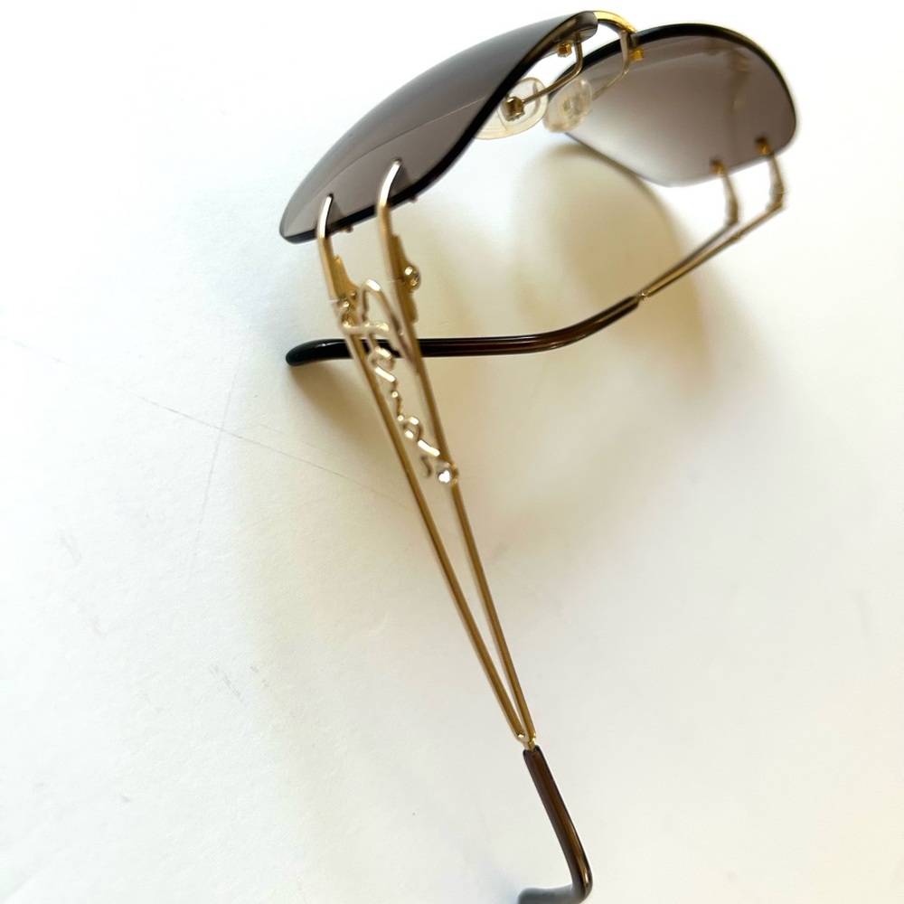 Fendi Gold Frame Brown Lens Women's Sunglasses